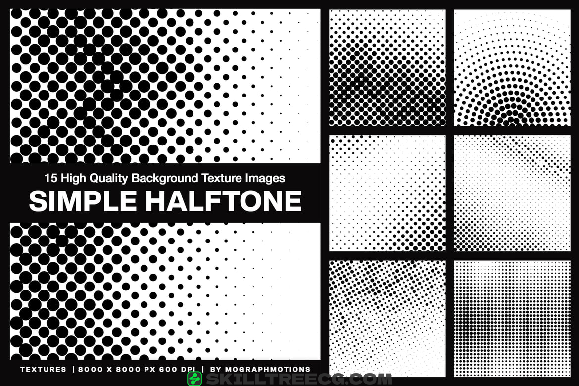 Simple Halftone Background Textures（030834）-技能树